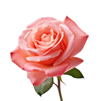 AI generated PNG Image of Isolated Pink Rose