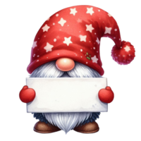 ai généré Noël gnome en portant une signe png