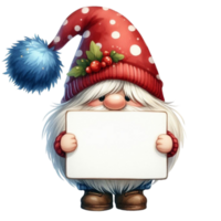 ai généré Noël gnome en portant une signe png