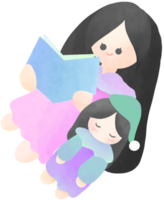 Mom read book png