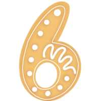 Ginger cookie number set png