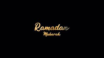 Animated Ramadan Mubarak - Transparent video