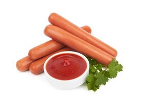 Fresh sausages isolated photo