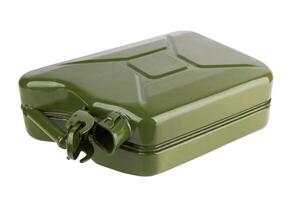 Green metal canister photo