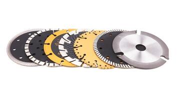 Circilar saw blades isolated photo