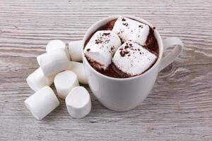 Cocoa with marshmallows photo