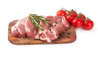 Meat on white background photo