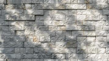 AI generated a highly detailed wall constructed from gray bricks, enhanced by post-processing techniques to accentuate texture and depth, creating a captivating visual narrative. SEAMLESS PATTERN. photo