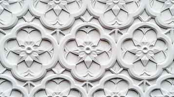 AI generated a seamless pattern against a crisp white background, capturing the essence of elegance and simplicity in a realistic photograph. SEAMLESS PATTERN. photo