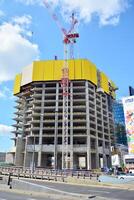 High-rise building under construction. Modern office building. photo