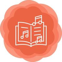 icono de vector de libro de música