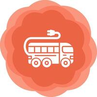 Electric Bus Vector Icon