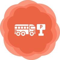 Bus Parking Vector Icon
