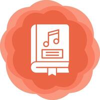 icono de vector de libro de música