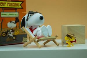 Bangkok, Thailand - February 23, 2024 Cute a Snoopy from POP MART. photo