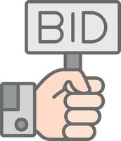 Bid Vector Icon