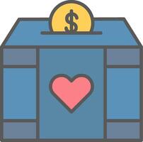 Charity Box Vector Icon