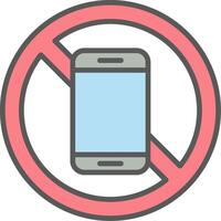 No Mobile Phone Vector Icon