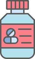 Pills Bottle Vector Icon