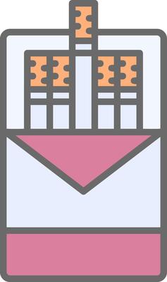 Cigarette pack Vector Icon