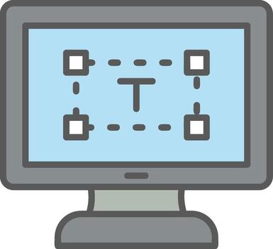 computadora texto editor vector icono