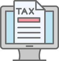 Online Tax Vector Icon