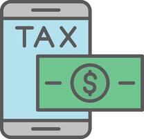 Online Tax Paid Vector Icon