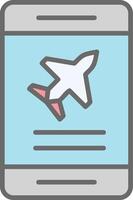 Plane Ticket booking Vector Icon