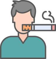 Man Smoking Vector Icon