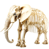 AI generated Mammoth Skeleton animal anatomy 3D rendering png