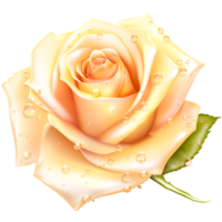 ai generado amarillo Rosa pétalos floreciente hermosa png