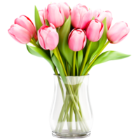 AI generated Mixed tulip flower bouquet png