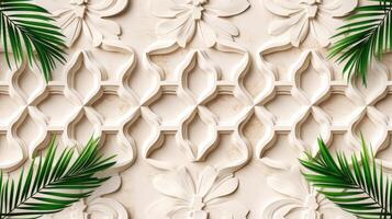 AI generated a seamless pattern against a crisp white background, capturing the essence of elegance and simplicity in a realistic photograph. SEAMLESS PATTERN. photo