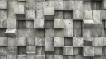 AI generated a highly detailed wall constructed from gray bricks, enhanced by post-processing techniques to accentuate texture and depth, creating a captivating visual narrative. SEAMLESS PATTERN. photo