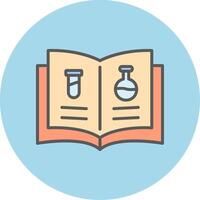 Ciencias libro vector icono