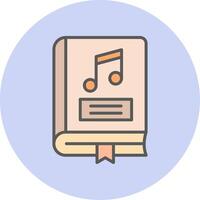 icono de vector de libro de música