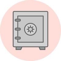 icono de vector de caja fuerte