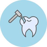 Tooth Drilling Vector Icon