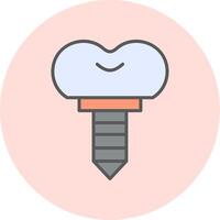 icono de vector de implante dental