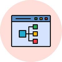 Online Flowchart Vector Icon
