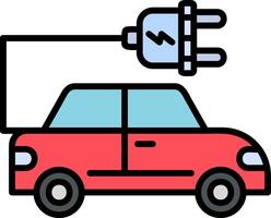 Electric Car Vector Icon