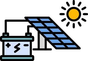 icono de vector de energía solar