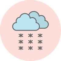 Snowfall Vector Icon