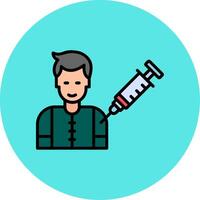 Man Vaccination Vector Icon