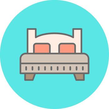 icono de vector de cama