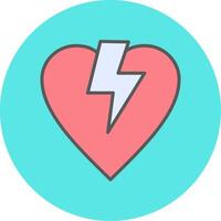 icono de vector de corazón roto