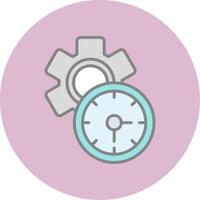 icono de vector de tiempo de trabajo