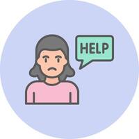 icono de vector de ayuda