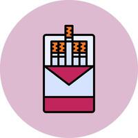 icono de vector de paquete de cigarrillos