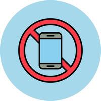 No Mobile Phone Vector Icon